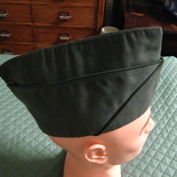 🇺🇸 USA Military Vintage Green Garrison Men's Cap 6 7/8 - Picture 3 of 10